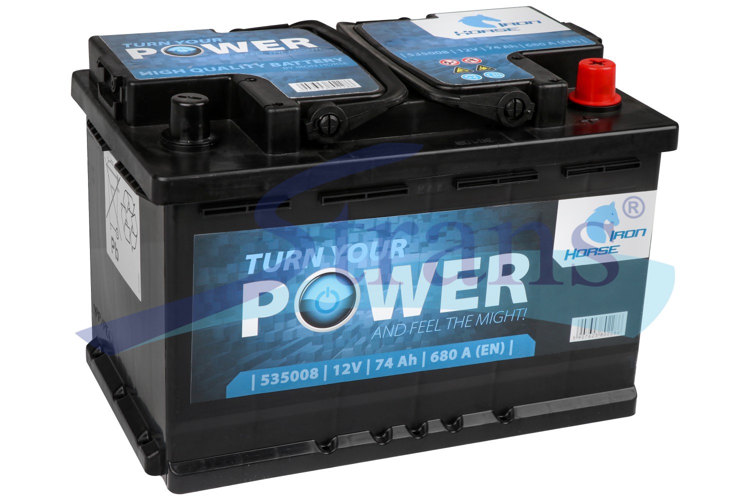 Акумулятор Iron horse 12V 74Ah 680A R+ En 276*175*190Mm R074616Kn